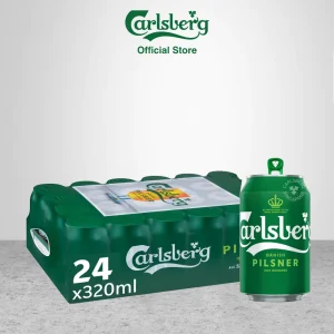 Carlsberg Danish Pilsner Beer 320ml Can - Green (Pack of 24)